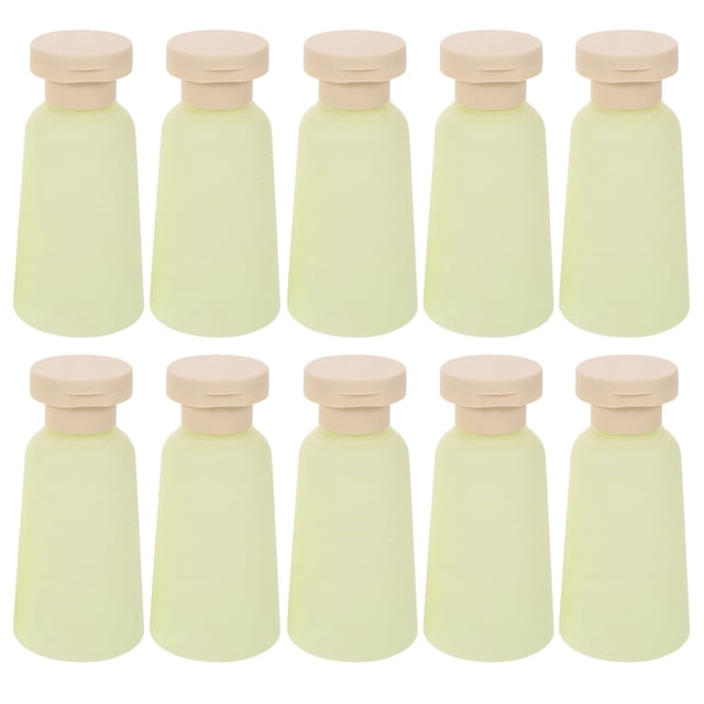 HEALEEP 10Ud De Viaje Rellenable Color Aguacate Para Champú Y Cuidado Personal Portátiles