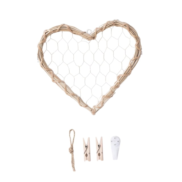 Lipstore Wall Grid Panel Wall Hanging Photo Display Heart Shaped Creative Photo Display L