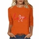 thumbnail image 3 of RKSTN Valentines Gift 3/4 Length Sleeve Womens Tops Oversized Crewneck Valentine Day Loves Heart Graphic Print Short Sleeve T Shirt Womens Casual Plus Size Round Neck Three Quarter Sleeve Tee Shirt, 3 of 6