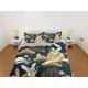 thumbnail image 2 of Juego de cama oriental verde oscuro con acento de color naranja apagado, Crane, 2 of 4