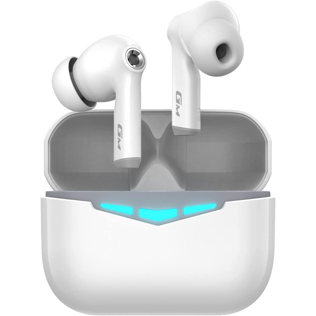 Hecate GM3 True Wireless Earbuds -60ms Low Latency - PixArt Bluetooth 5.0 Auto Pairing - IP55 Water Proof-Touch Enabled-White