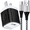 Black and White 01, variant on Charger Block,AILKIN USB Wall Charger Block with Android Type C Usb C Charging Cables 6ft USB Wall Charger Block Plug Phone Cable Fast Charging Cords Type C Cable for Samsung