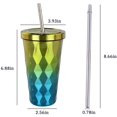 thumbnail image 4 of Taza para beber con pajita Taza de café termo de acero inoxidable para llevar Tazas de café de 500 ml para mujeres, niñas y hombres Xemadio LKX-1767-2, 4 of 8