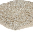 thumbnail image 4 of Nassau Collection Hand Woven Solid Shag Square Throw Pillow - 18" - Beige and White, 4 of 4