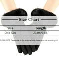 thumbnail image 4 of Women's Winter Knit Gloves with Fashionable Large Furry Cuffs, Touchscreen Cold Proof Gloves for Outdoor Cycling, Small Chic Style Thermal Gloves, Warm Winter Riding Gloves for Women - Khaki, 4 of 5
