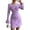 Light Purple, variant on Women's Floral Embroidered Dress Fall Long Bell Sleeve Ribbon Flower Mini Short Mesh Bodycon Party Dresses
