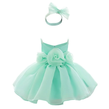 

APEXFWDT 3-10 Years Toddler Girls Pageant Dresses Baby Birthday Party Tutu Dress with Headwear Baby Girls Formal Dress