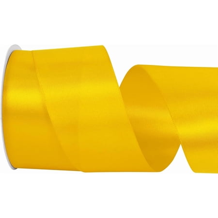 2 inch Wide 25 Yards Double Face Yellow Satin Ribbon Yellow Fabric Ribbon for Gift Wrapping Very Suitable for Weddings Decoration Bouquet Balloons Arts Craft Sewing Hair Bow 2 inch Wide 25 Yards Double Face Yellow Satin Ribbon Yellow Fabric Ribbon for Gift Wrapping Very Suitable for Weddings Decoration Bouquet Balloons Arts Craft Sewing Hair Bow