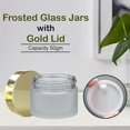 Devinez Multipurpose Frosted Glass Empty Jar/Container With Golden Cap