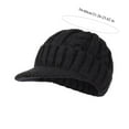 thumbnail image 3 of HJYCHN Winter Hats for Women Men's Thick Knit Hat with Brim and Ear Covers for Cold Weather Windproof Thermal Outdoor Baseball Hat Navy One Size, 3 of 3
