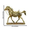 thumbnail image 3 of Decorative Horse Statue Resin Sculpture Classic Saddle Design Home Office Art Ornament Collectible Figurine Gift Display, 3 of 5