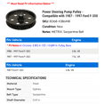 thumbnail image 2 of Power Steering Pump Pulley - Compatible with 1987 - 1997 Ford F-350 1988 1989 1990 1991 1992 1993 1994 1995 1996, 2 of 2