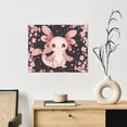thumbnail image 6 of Kdxio Cute Axolotl Sakura Blossoms Pattern Canvas Wall Art for Living Room Wall Decor for Bedroom Bathroom Modern Framed Canvas Art Prints Ready to Hang,Horizontal, 6 of 6