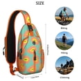 thumbnail image 2 of Tropical Papaya Lover Sling Backpack with Fruit Print, Funny Cute Kawaii Cartoon Design, Lightweight Crossbody Daypack Featuring Abstract Papaya Pattern, Durable and Stylish, 2 of 5