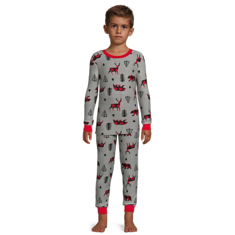 Jolly Jammies Women’s Reindeer and Bears Matching Family Pajamas Set,  2-Piece, Sizes S-3XL