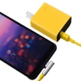 thumbnail image 3 of 67w Charger Plug Set, 90 Degree Elbow Design Super Fast Wall Charger with Smart Chip and Type C Cable, Power Adapter with Folding Plug for Charging USB Type C Devices, 3 of 8