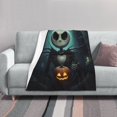 thumbnail image 2 of Manta polar de Pesadilla antes de Navidad, súper suave y acogedora, manta de franela ligera y cómoda, manta de felpa cálida para sofá, cama, 30 x 50 pulgadas, 2 of 7