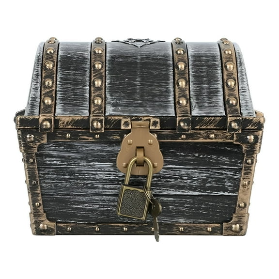 BESTSKY 1PC Pirate Treasure Chest Box Children Treasure Box Plastic Treasure Chest Toy