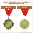 thumbnail image 4 of Uxcell Award Medal, Place Winner Medal with Red Ribbon Prize Medal for Competitions Sport Gold, 4 of 7
