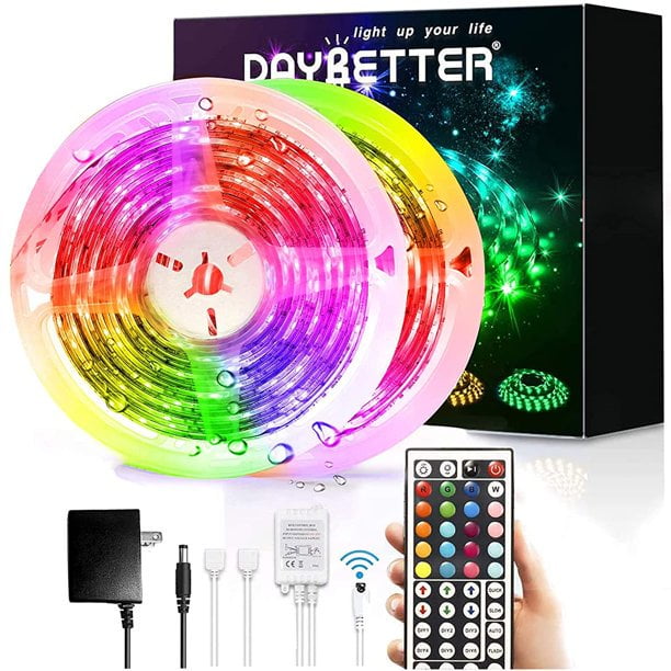Waterproof Led Strip Lights,32.8ft/10M LEDs Color Changing with 44 Keys Remote Controller and 12v Power Supply,for Indoor and Outdoor - Walmart.com