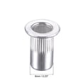 thumbnail image 3 of Unique Bargains M4 Rivet Nuts Aluminium Alloy Knurled Flat Head Threaded Insert Nut Silver 25 pcs, 3 of 5