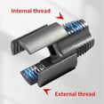 thumbnail image 5 of Integrated Internal & External Pipe Threading Tool, Electric Drill Compatible 2-in-1 PVC Pipe Threader Kit with 1/2" (DN15) & 3/4"(DN20) Die Sizes for Plumbing Repairs-PVC Thread Maker (2PCS 1/2"), 5 of 10
