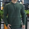 thumbnail image 3 of HAiming Mens Warm Tops Stand Collar Long Sleeve Soft Comfy Casual Pullover Sweatshirts with Pockets, 3 of 7