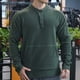 thumbnail image 4 of Ceisia Men's Slim Henley Neck Fleece Pullover | Long-Sleeve Warm Casual Sweatshirt Gift, 4 of 7