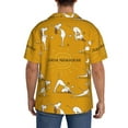 thumbnail image 5 of KLL English Cocker Spaniel Doing Yoga Print Men's Shirt Short Sleeve Button Down Summer Cuba Beach Shirts- 4X-Large, 5 of 7