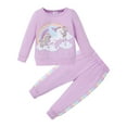 thumbnail image 2 of Toddler Girl Clothes Fall Winter Jogging Outfit Little Girl Unicorn Sweatsuit+ Pants Set Baby Sweatshirt Clothing 1-5Y, 2 of 5