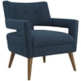 thumbnail image 1 of LexMod Sheer Fabric Armchair, Azure, 1 of 4