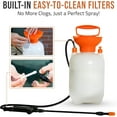 thumbnail image 5 of 1 Gallon Pump Sprayer – HD101 Garden Sprayer for Weeds, Lawn Care & Pesticides – 52” Long Hose, 2 Nozzles & Easy Carry Handle – Durable & Lightweight, 5 of 5