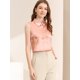 thumbnail image 2 of Allegra K Camisa De Carrera Elegante Con Cuello Sin Mangas De Satén Para Mujer Oro rosa S Unique Bargains Camisa, 2 of 6