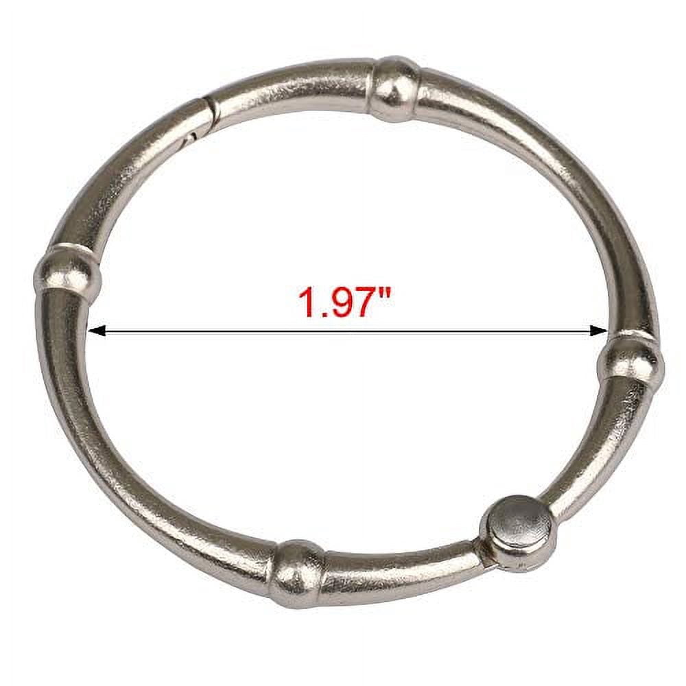 Utopia Alley Shower Hooks - Shower Curtain Rings for Bathroom - Rust Proof Shower Curtain Hooks for Shower Curtain or Liner - Set of 12, Brushed Nickel