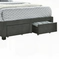 thumbnail image 3 of Full Size Upholstered Storage Bed with Asian Hardwood and Grey Fabric for Bedroom, 3 of 5