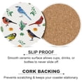 thumbnail image 6 of GZHJMY 1Pc Round Cardinal Birds and Leaves Ceramic Coasters with Cork-Backed for Coffee Drink, Cup Mat Absorbent Stone Coasters, 6 of 6