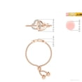 thumbnail image 4 of ANGARA Natural Intertwined Heart Bolo Ring with Diamonds in 14K Rose Gold for Women (Size-0.9mm| Color-H| Clarity-SI2) | April Birthstone, Anniversary, Jewelry Gift for Women | Natural Diamond Ring, 4 of 9