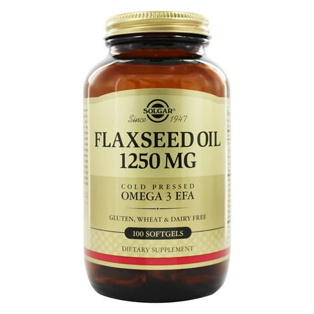 Solgar - huile de lin pressée à froid Omega 3 EFA 1250 mg. - 100 Gélules