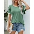 thumbnail image 4 of Musefolio Womens Casual Loose Tulip Sleeve Top Summer Relaxed Fit Shirt S-XL, 4 of 6