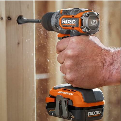RIDGID 18-Volt Brushless SubCompact Drill Driver and Impact Driver Combo  Kit with (2) 2.0 Ah Batteries, Charger and Bag