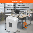 thumbnail image 2 of Bonsaii Crosscut Paper Shredder, 6-Sheet Capacity, P-4 Security Level, 3.4-Gallon Bin, Shreds Staples and Credit Cards, White, 2 of 6