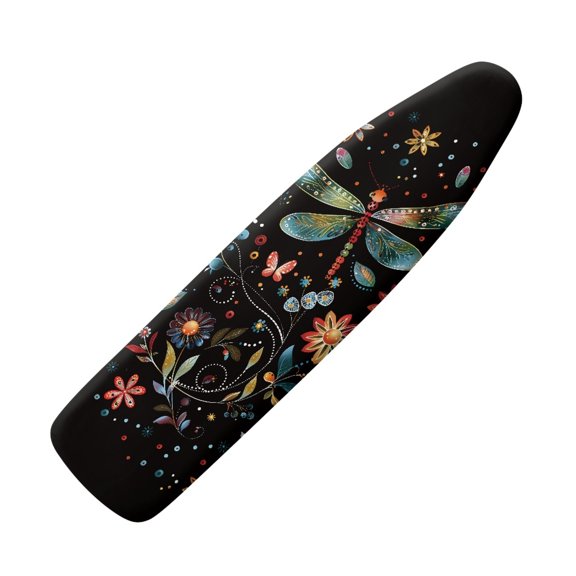 HELLHERO Dragonfly Ironing Board Cover, Soft Ironing Board Cover, Non Stick Scorch and Stain Resistant Standard Size 15x54 Inch with Elastic Edges