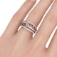 thumbnail image 1 of Anillo incrustaciones de diamantes Xihbxyly LOVE MOM oro rosa para mujer, 1 of 4