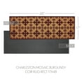 thumbnail image 2 of VHC Brands Charleston Mosaic Burgundy Coir Rug Rect 17x48, 2 of 5