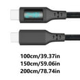 thumbnail image 5 of Osdhezcn USB2.0 Type C Cable 480Mbps 240W LED Display Powerful Fast Charging and Data Transfer Braided Cord 100/200/150cm, 5 of 10