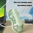 thumbnail image 6 of Double-Headed Foldable Handheld Fan - Fast Charging Portable Mini Fan with Large Capacity Battery, Silent Operation for Travel/Office/Outdoor (Green)​, 6 of 6