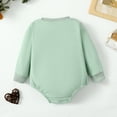 thumbnail image 3 of NZRVAWS 3 Months Baby Girls Long Sleeve Romper Solid Color 6 Months Girls Round Neck Bodysuit Newborn Girls One-piece Romper Green, 3 of 7