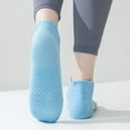 thumbnail image 4 of Ankle Socks - Yoga Socks Silicone non Socks Indoor Fitness Socks Floor Socks Sports Trampoline Socks, Socks for Women,Color: Sky Blue Size: One Size, 4 of 6