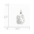 thumbnail image 2 of White Sterling Silver Girl Right-Facing 16 mm 10 Rh-Plt Engraveable Disc Charm Polish On Front Back, 2 of 2