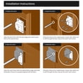 thumbnail image 5 of Pestillo de puerta de gabinete estampado de latón estampado grande - 2 1/8 "" ? 2 1/8"" - Paquete de 6 - Pestillo para puerta de armario con resorte y giro ovalado - Herrajes para gabinetes vintage |, 5 of 5